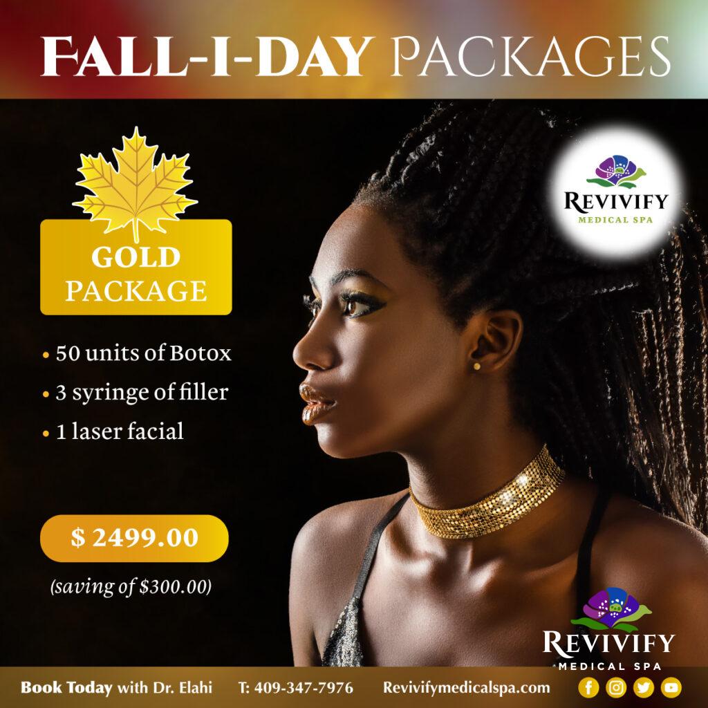 FALL-I-DAY Medical Spa November Specials Gold